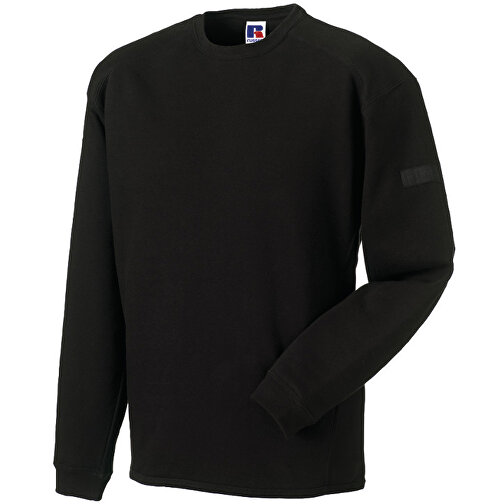Workwear-Sweatshirt Crew Neck , Russell, schwarz, 80% Baumwolle, 20% Polyester, L, , Bild 1