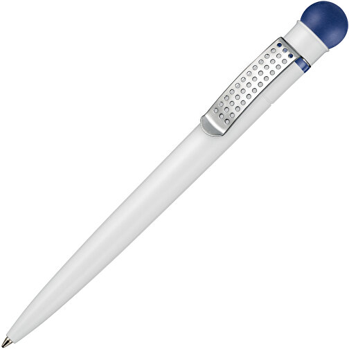 Kugelschreiber SATELLITE , Ritter-Pen, azurblau/weiß, ABS-Kunststoff, 14,60cm (Länge), Bild 2