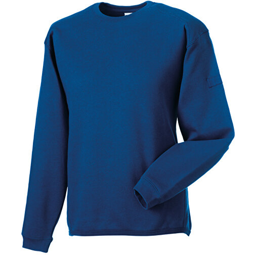 Workwear-Sweatshirt Crew Neck , Russell, königsblau, 80% Baumwolle, 20% Polyester, M, , Bild 1