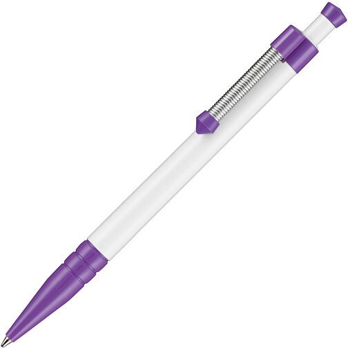 Kugelschreiber SPRING , Ritter-Pen, violett/weiß, ABS-Kunststoff, 14,10cm (Länge), Bild 2