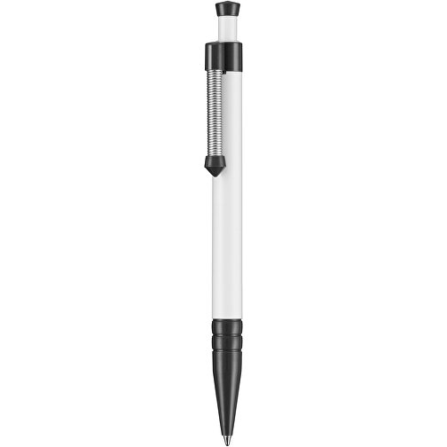 Kugelschreiber SPRING , Ritter-Pen, schwarz/weiss, ABS-Kunststoff, 14,10cm (Länge), Bild 1