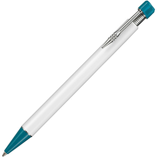 Kugelschreiber EMPIRE , Ritter-Pen, petrol/weiß, ABS-Kunststoff, 14,50cm (Länge), Bild 2