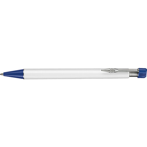 Kugelschreiber EMPIRE , Ritter-Pen, nachtblau/weiß, ABS-Kunststoff, 14,50cm (Länge), Bild 3