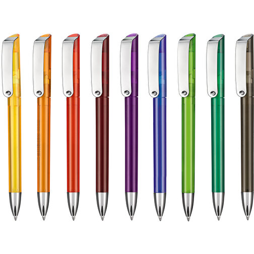 Kugelschreiber GLOSSY TRANSPARENT , Ritter-Pen, rubinrot-transparent-rot, ABS-Kunststoff, 14,20cm (Länge), Bild 4