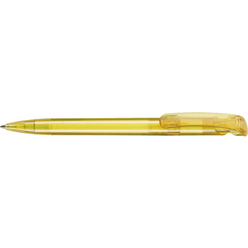 Kugelschreiber CLEAR TRANSPARENT , Ritter-Pen, ananas-gelb, ABS-Kunststoff, 14,80cm (Länge), Bild 3