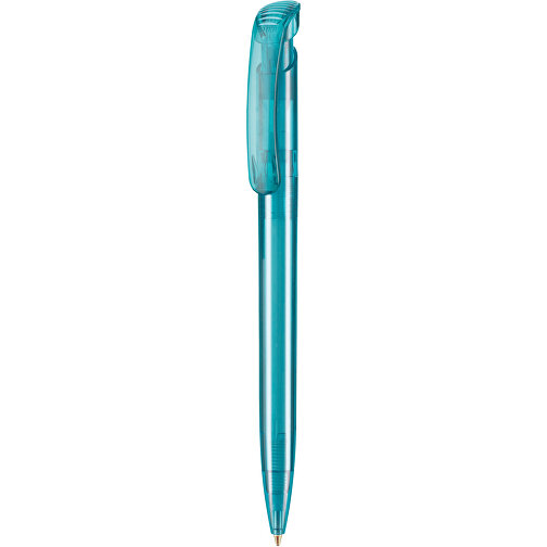 Kugelschreiber CLEAR TRANSPARENT , Ritter-Pen, smaragd-grün, ABS-Kunststoff, 14,80cm (Länge), Bild 1