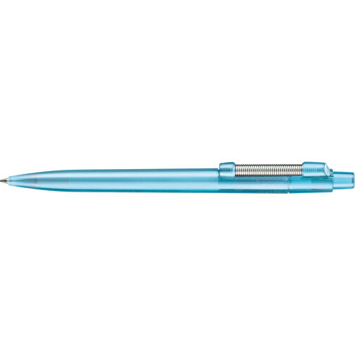 Kugelschreiber STRONG TRANSPARENT , Ritter-Pen, karibic-blau, ABS u. Metall, 14,60cm (Länge), Bild 3