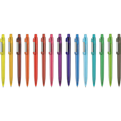 Kugelschreiber STRONG TRANSPARENT , Ritter-Pen, karibic-blau, ABS u. Metall, 14,60cm (Länge), Bild 4