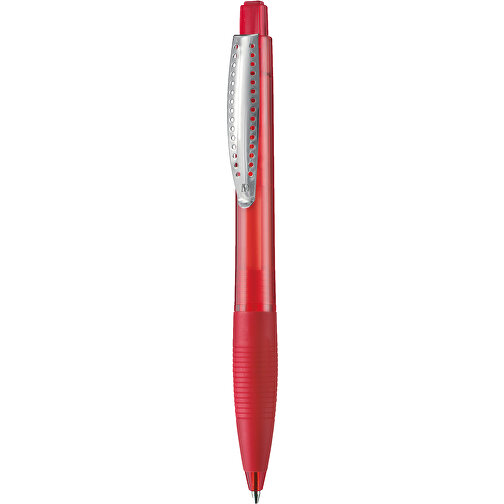 Kugelschreiber CLUB TRANSPARENT , Ritter-Pen, feuer-rot, ABS-Kunststoff, 14,20cm (Länge), Bild 1