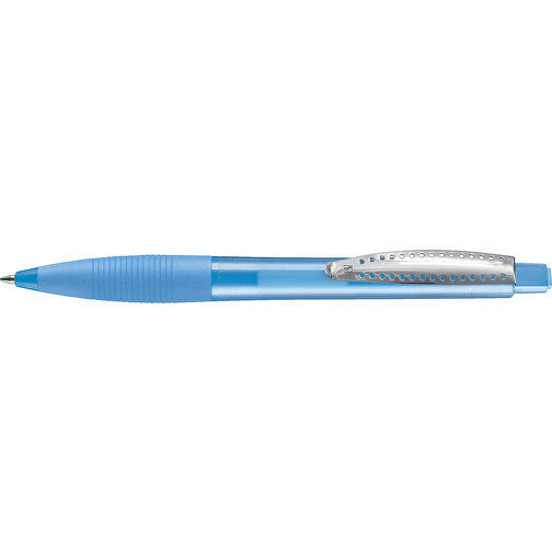 Kugelschreiber CLUB TRANSPARENT , Ritter-Pen, karibikblau, ABS-Kunststoff, 14,20cm (Länge), Bild 3