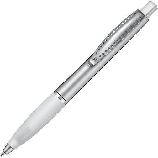 Kugelschreiber CLUB SILVER , Ritter-Pen, weiß-frost/silber, ABS-Kunststoff, 14,20cm (Länge), Bild 2
