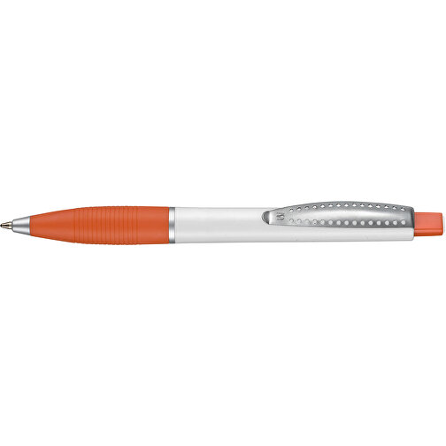 Kugelschreiber Club SI , Ritter-Pen, orange/weiss, ABS-Kunststoff, 14,20cm (Länge), Bild 3