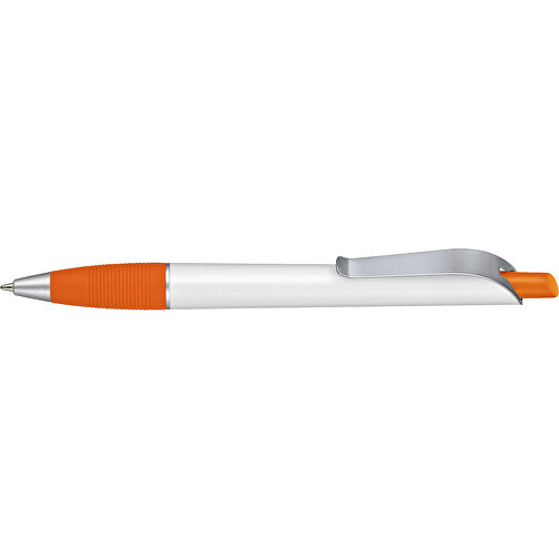 Kugelschreiber Bond , Ritter-Pen, orange/weiß, ABS-Kunststoff, 14,30cm (Länge), Bild 3