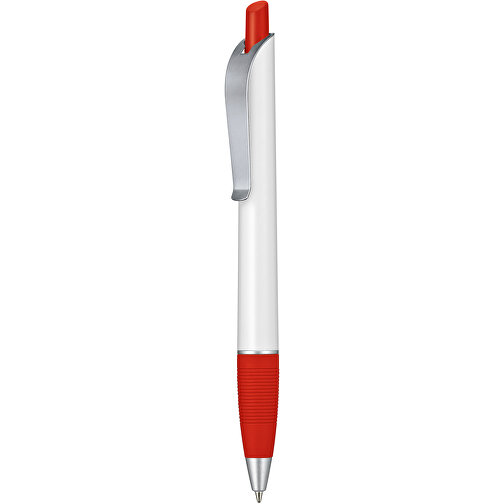 Kugelschreiber Bond , Ritter-Pen, signal-rot/weiss, ABS-Kunststoff, 14,30cm (Länge), Bild 1