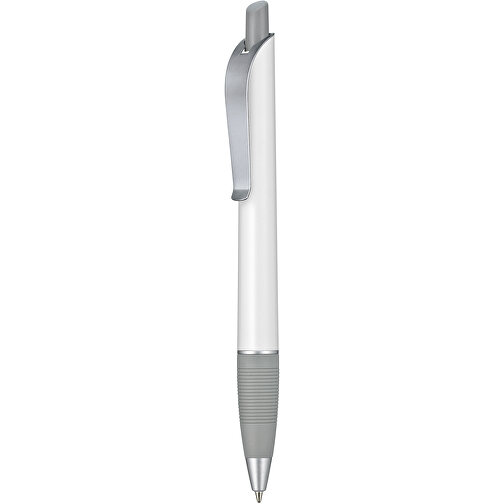 Kugelschreiber Bond , Ritter-Pen, stein-grau/weiß, ABS-Kunststoff, 14,30cm (Länge), Bild 1