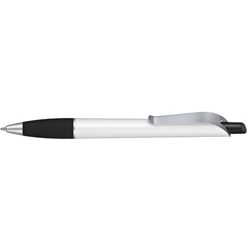 Kugelschreiber Bond , Ritter-Pen, schwarz/weiß, ABS-Kunststoff, 14,30cm (Länge), Bild 3