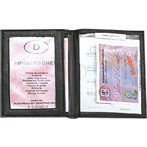 CreativDesign Identitetskorttaske 'CD' sort/rød, Billede 2