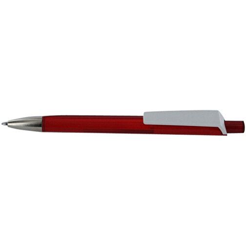 Kugelschreiber Tri-Star Transparent S , Ritter-Pen, kirsch-rot, ABS-Kunststoff, 14,00cm (Länge), Bild 3
