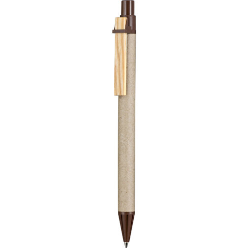 Kugelschreiber CARTON I , Ritter-Pen, braun, Pappe, Holz, ABS, 14,10cm (Länge), Bild 1