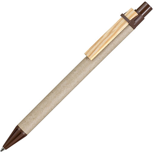 Kugelschreiber CARTON I , Ritter-Pen, braun, Pappe, Holz, ABS, 14,10cm (Länge), Bild 2
