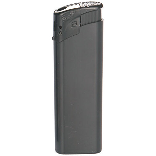 TOM® EB-15 06 Elektronik-Feuerzeug , Tom, vollfarbe schwarz, AS/ABS, 1,10cm x 8,20cm x 2,50cm (Länge x Höhe x Breite), Bild 1