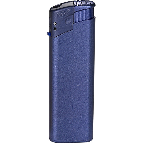 TOM® EB-15 43 Elektronik-Feuerzeug , Tom, metallic blau, AS/ABS, 2,50cm x 8,20cm x 1,10cm (Länge x Höhe x Breite), Bild 1
