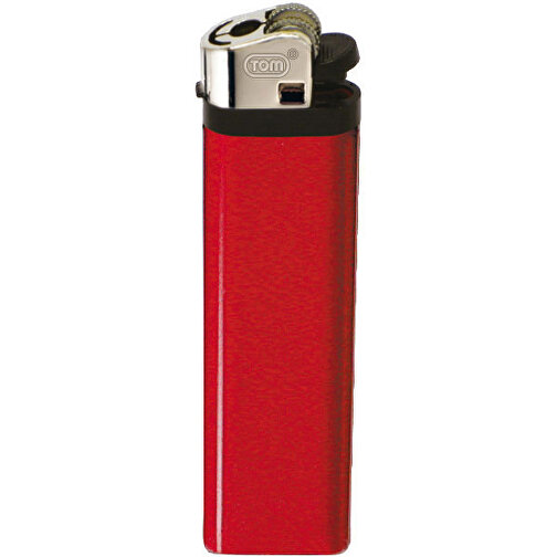 TOM® NM-1 02 Reibradfeuerzeug , Tom, rot, AS/ABS, 2,30cm x 8,00cm x 1,10cm (Länge x Höhe x Breite), Bild 1