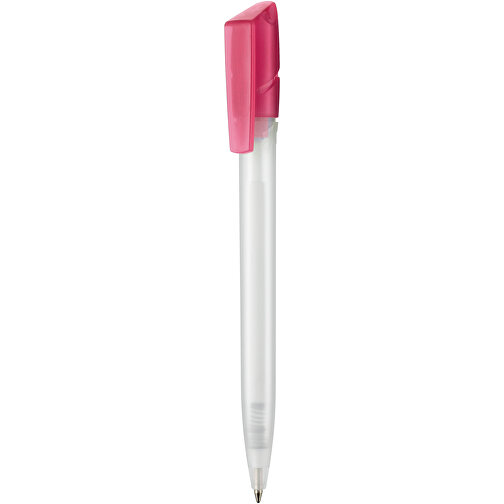 Kugelschreiber TWISTER FROZEN , Ritter-Pen, magenta/weiss, ABS-Kunststoff, 14,50cm (Länge), Bild 1