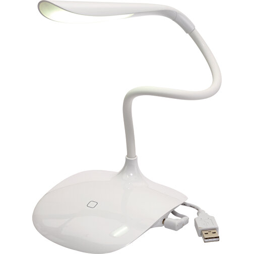 Schreibtisch-Lampe SWAN , weiß, Kunststoff, 11,00cm x 28,00cm x 10,00cm (Länge x Höhe x Breite), Bild 2