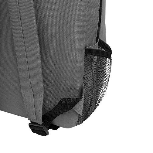 Rucksack POP , grau, schwarz, 600D Polyester, 28,50cm x 39,50cm x 15,00cm (Länge x Höhe x Breite), Bild 6