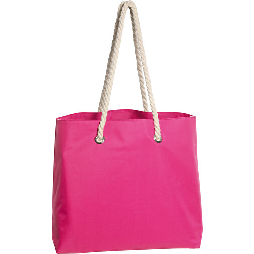 Strandtasche CAPRI , pink, 300D Polyester, 45,00cm x 35,00cm x 18,00cm (Länge x Höhe x Breite), Bild 1
