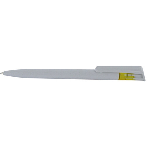 Kugelschreiber All-Star SF , Ritter-Pen, ananas-gelb/weiß, ABS-Kunststoff, 14,70cm (Länge), Bild 3