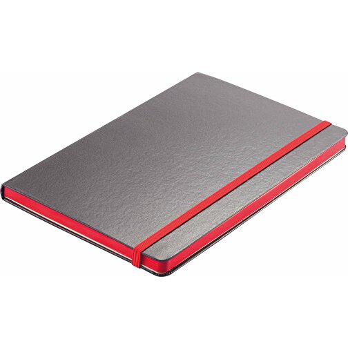 Deluxe Hardcover A5 Notizbuch Mit Coloriertem Beschnitt, Rot , rot, Papier, 1,50cm x 21,30cm (Länge x Höhe), Bild 2