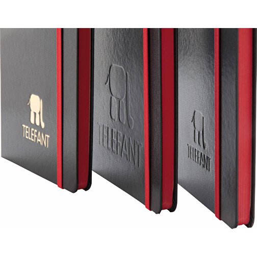 Deluxe Hardcover A5 Notizbuch Mit Coloriertem Beschnitt, Rot , rot, Papier, 1,50cm x 21,30cm (Länge x Höhe), Bild 7