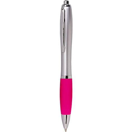 Kugelschreiber SWAY , magenta, silber, Kunststoff / Stahl, 14,00cm (Länge), Bild 1