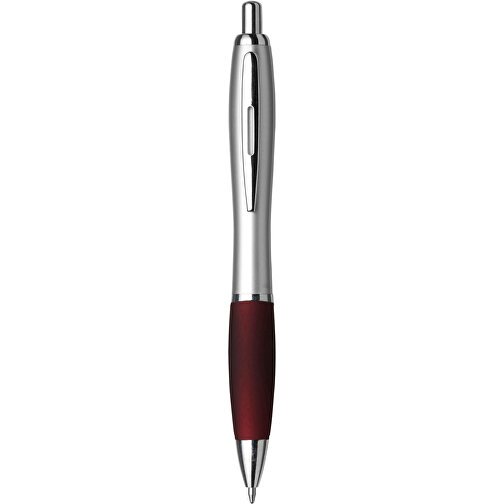 Kugelschreiber Aus Kunststoff Cardiff , bordeauxrot, ABS, Plastik, AS, Stahl, 14,00cm (Höhe), Bild 1