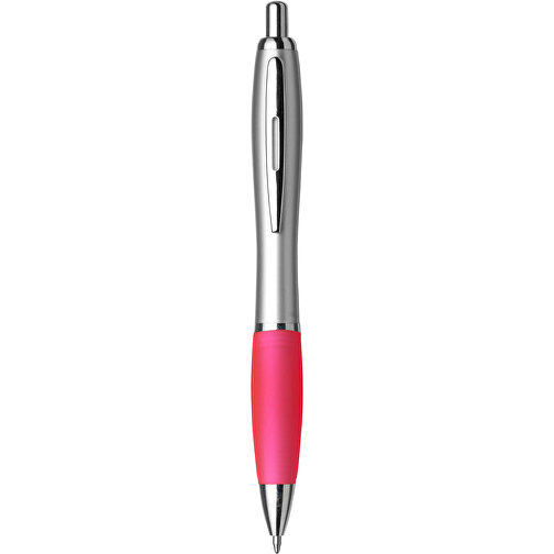 Kugelschreiber Aus Kunststoff Cardiff , rosa, ABS, Plastik, AS, Stahl, 14,00cm (Höhe), Bild 1