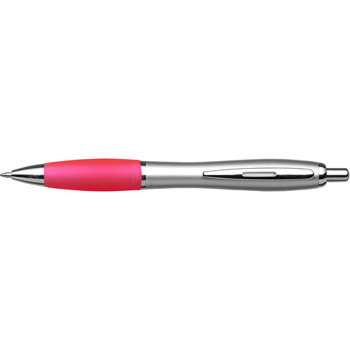 Kugelschreiber Aus Kunststoff Cardiff , rosa, ABS, Plastik, AS, Stahl, 14,00cm (Höhe), Bild 3