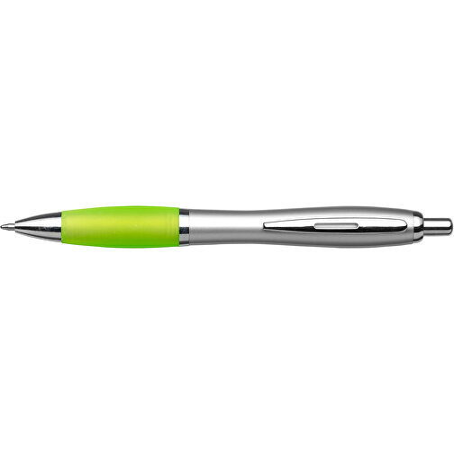 Kugelschreiber Aus Kunststoff Cardiff , limettengrün, ABS, Plastik, AS, Stahl, 14,00cm (Höhe), Bild 3
