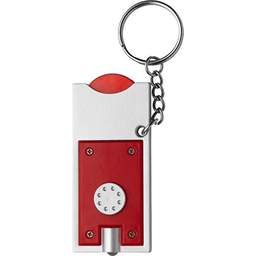 Schlüsselanhänger Aus Kunststoff Madeleine , rot, Metall, PS, 6,30cm x 0,50cm x 2,90cm (Länge x Höhe x Breite), Bild 1