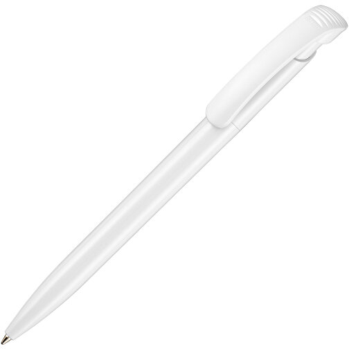 Kugelschreiber CLEAR SHINY , Ritter-Pen, weiß, ABS-Kunststoff, 14,80cm (Länge), Bild 2