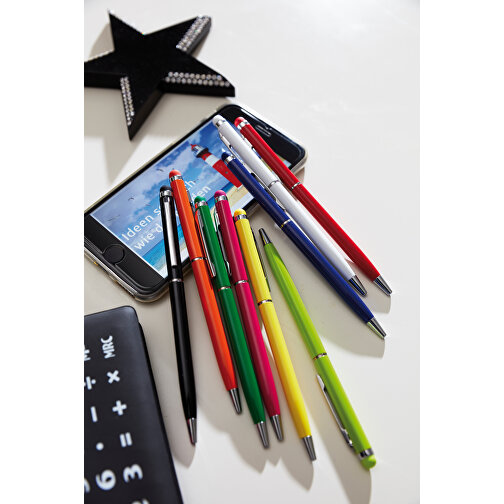 Kugelschreiber SMART TOUCH COLOUR , apfelgrün, Aluminium, 13,60cm (Länge), Bild 5