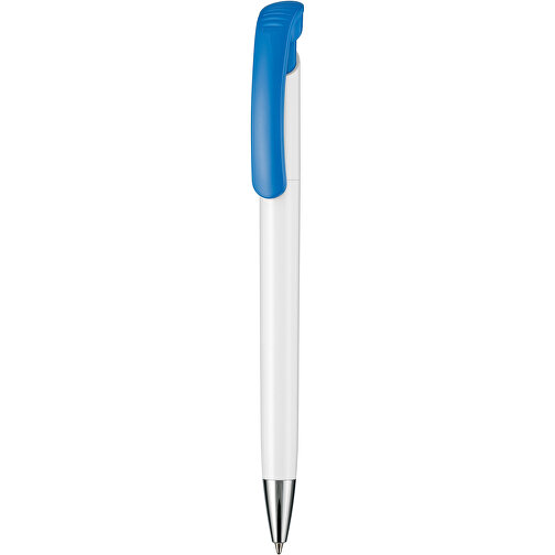 Kugelschreiber BONITA , Ritter-Pen, himmelblau/weiß, ABS-Kunststoff, 14,80cm (Länge), Bild 1