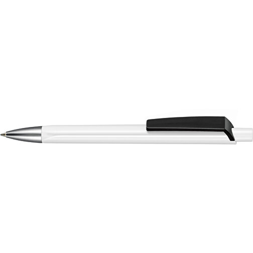 Kugelschreiber TRI-STAR , Ritter-Pen, schwarz/weiß, ABS-Kunststoff, 14,00cm (Länge), Bild 3