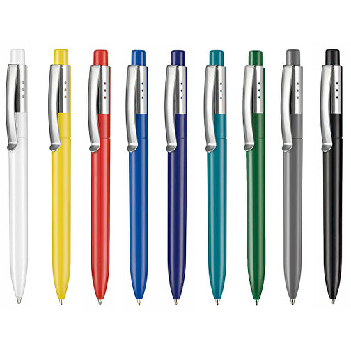 Kugelschreiber ELEGANCE , Ritter-Pen, azurblau, ABS, Metall, 14,40cm (Länge), Bild 4