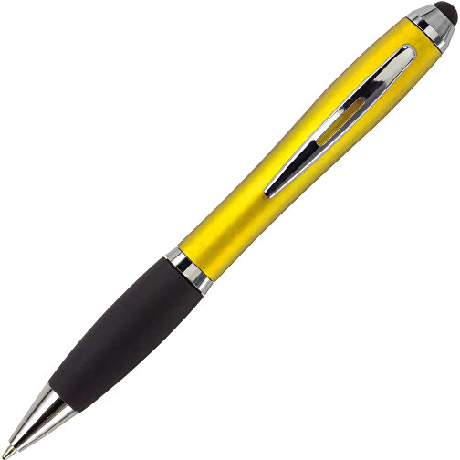 Kugelschreiber Aus Kunststoff Lana , gelb, ABS, Plastik, Metall, Kautschuk, 13,30cm (Höhe), Bild 2