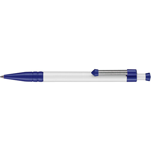 Kugelschreiber SPRING , Ritter-Pen, nachtblau/weiß, ABS-Kunststoff, 14,10cm (Länge), Bild 3