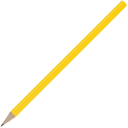 Bleistift, Lackiert, Rund , gelb, Holz, 17,50cm x 0,70cm x 0,70cm (Länge x Höhe x Breite), Bild 2