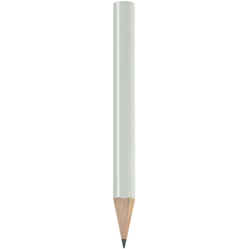 Bleistift, Lackiert, Rund, Kurz , weiß, Holz, 8,50cm x 0,70cm x 0,70cm (Länge x Höhe x Breite), Bild 1