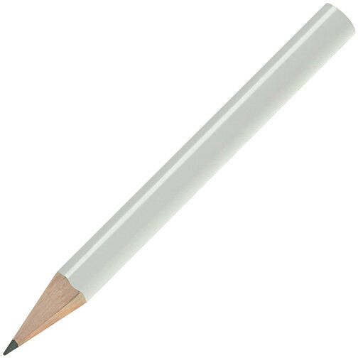 Bleistift, Lackiert, Rund, Kurz , weiß, Holz, 8,50cm x 0,70cm x 0,70cm (Länge x Höhe x Breite), Bild 2